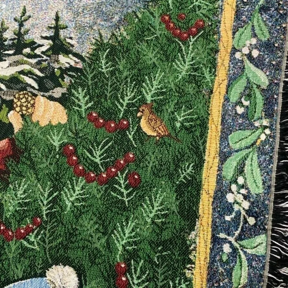 Betty Smith Whiteaker Christmas Tapestry‎ Blanket Throw The Season For Giving
